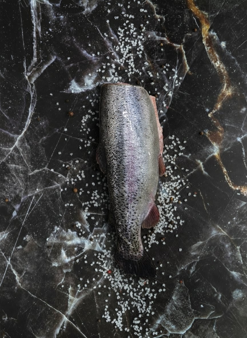 форель с приправой